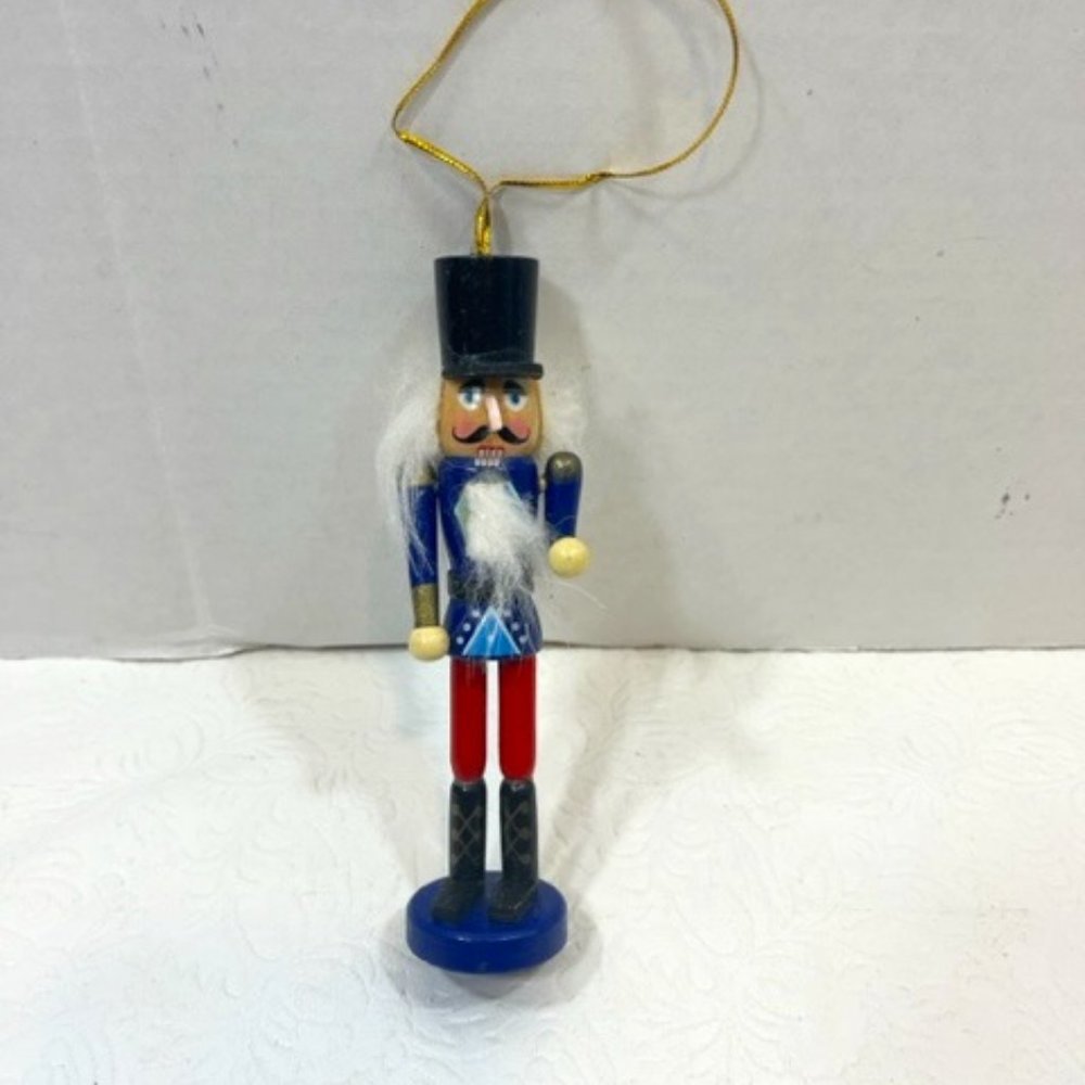 Wooden Toy Soldier Nutcracker Christmas Ornament 5"